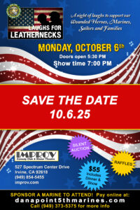 Laughs for Leatherneck charity event Flyer