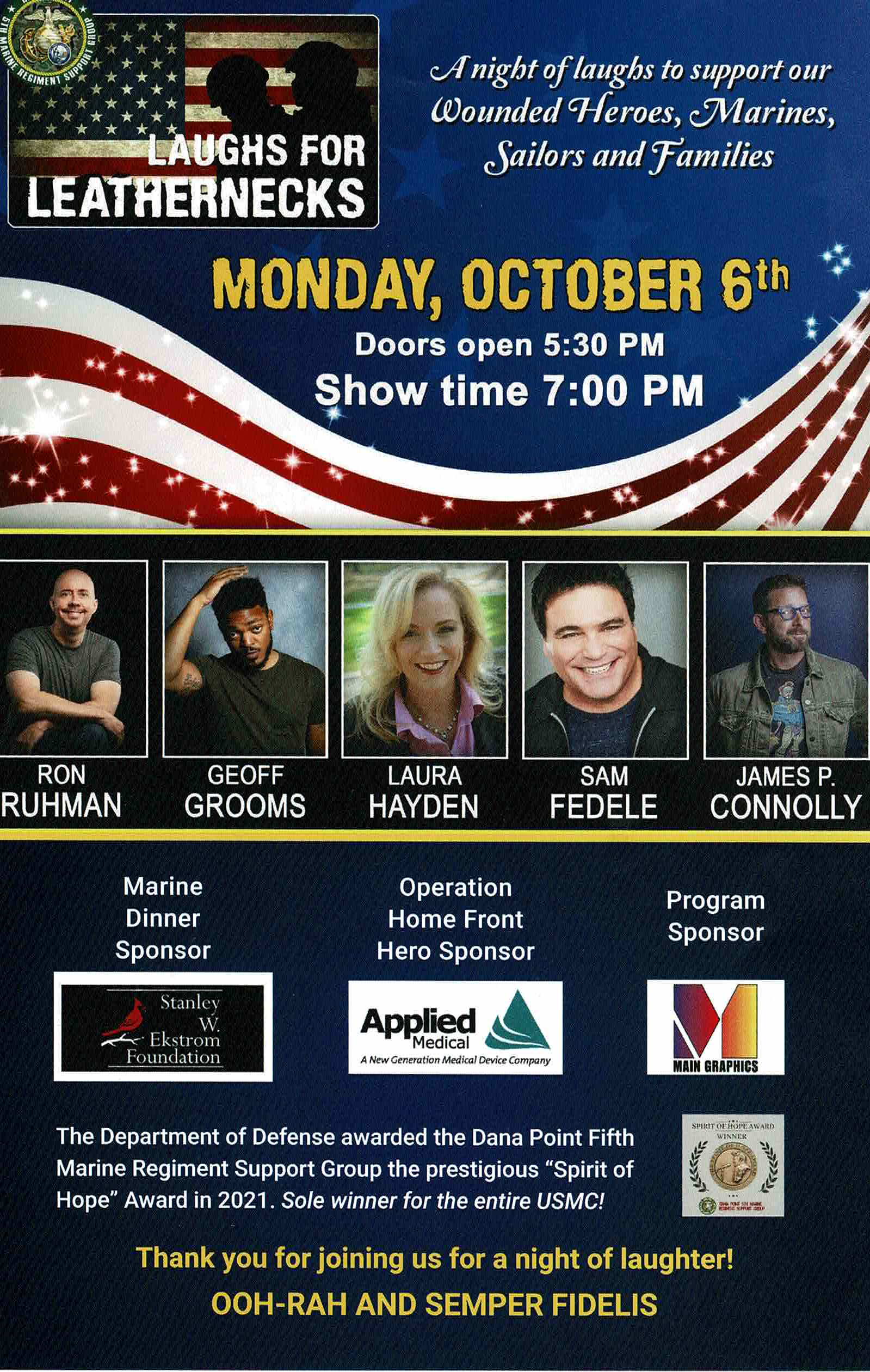 Laughs for Leathernecks Improv comedy show
