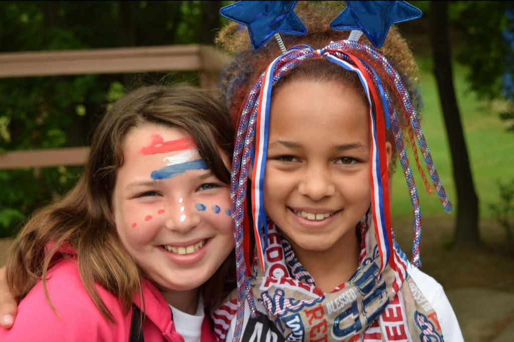Youth painted faces